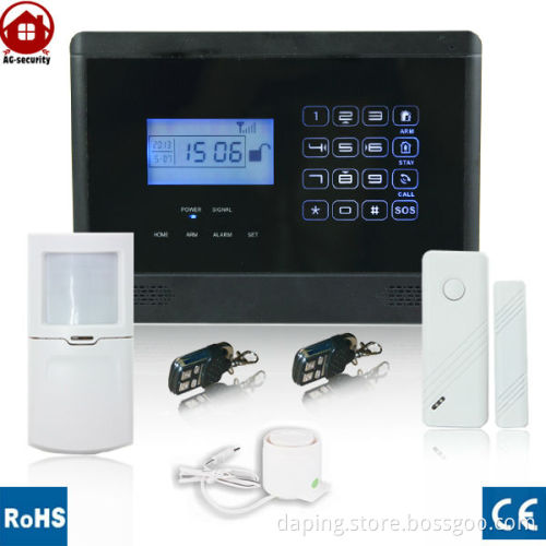 alarme systeme with mini siren quad band GSM gsm security wireless smart security alarm system